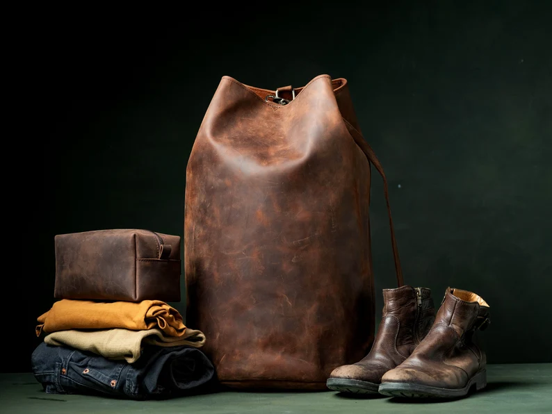Premium Leather Travel Bag For Man
